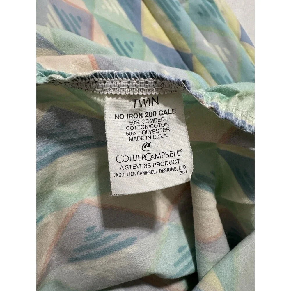 Collier Campbell Vintage Lapis Lagoon Twin Fitted Sheet Southwestern Fabric Only